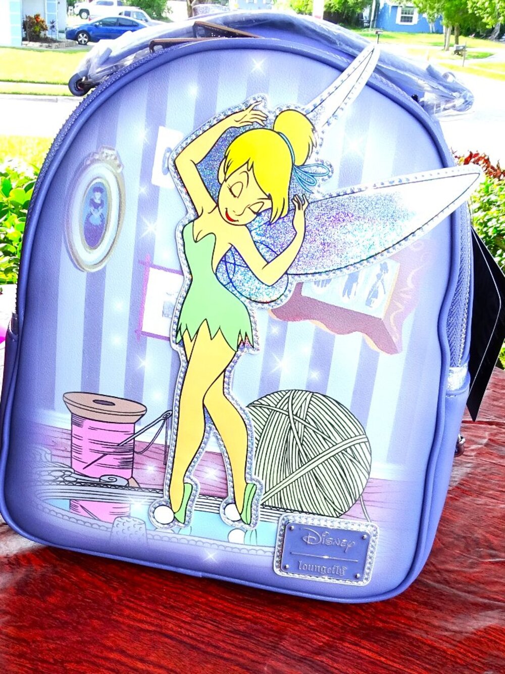 Tinker Bell Gray and Silver Loungefly Mini Backpack
